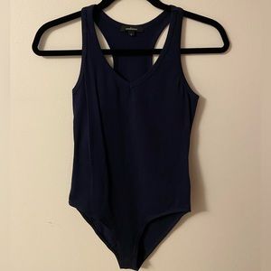 Navy blue Fashion Nova racer back bodysuit. Brand new. Size S